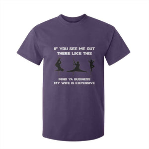 Sarcastic Husband T Shirt For Kid Mind Your Business My Wife Is Expensive TS10 Purple Print Your Wear