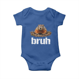 Funny Groundhog Baby Onesie Ground Hog Meme Lover Bruh Groundhog Day TS10 Royal Blue Print Your Wear