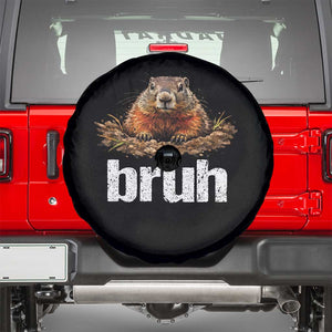 Funny Groundhog Spare Tire Cover Ground Hog Meme Lover Bruh Groundhog Day TS10 Black Print Your Wear