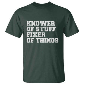 Funny Knower Of Stuff Fixer Of Things T Shirt Mechanic Engineer Garage TS10 Dark Forest Green Print Your Wear