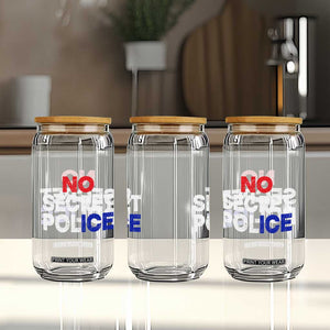Subtle Abolish Ice Glass Can No Secret Police TS10 Print Your Wear