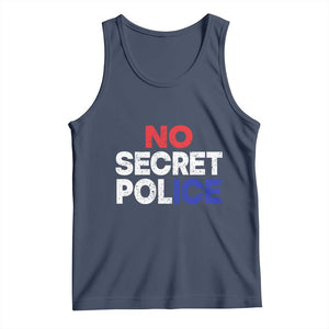 Subtle Abolish Ice Tank Top No Secret Police TS10 Navy Print Your Wear
