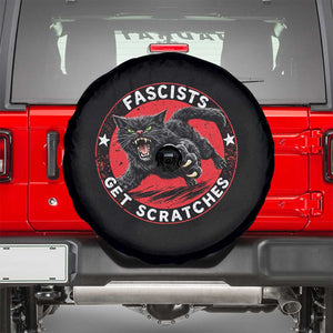 Vintage Black Cat Against Fascists Spare Tire Cover TS10 Black Print Your Wear