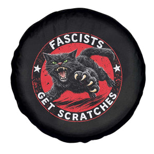 Vintage Black Cat Against Fascists Spare Tire Cover TS10 Print Your Wear