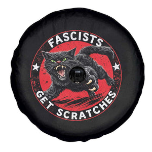 Vintage Black Cat Against Fascists Spare Tire Cover TS10 Print Your Wear