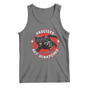 Vintage Black Cat Against Fascists Tank Top TS10 Black Heather Print Your Wear
