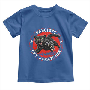 Vintage Black Cat Against Fascists Toddler T Shirt TS10 Royal Blue Print Your Wear
