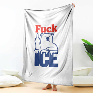 Fck Ice Throw Blanket Get The Fck Out Of Minneapolis Polar Bear TS10 Print Your Wear