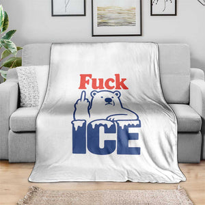 Fck Ice Throw Blanket Get The Fck Out Of Minneapolis Polar Bear TS10 Print Your Wear