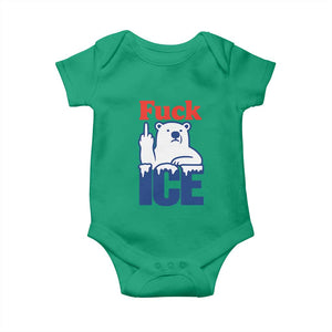 Fck Ice Baby Onesie Get The Fck Out Of Minneapolis Polar Bear TS10 Irish Green Print Your Wear