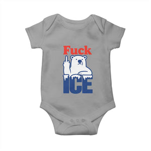 Fck Ice Baby Onesie Get The Fck Out Of Minneapolis Polar Bear TS10 Sport Gray Print Your Wear