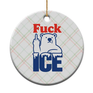 Fck Ice Ceramic Ornament Get The Fck Out Of Minneapolis Polar Bear TS10 1pc Christmas Plaid Print Your Wear