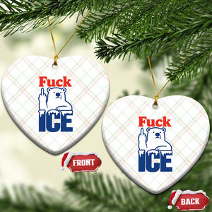 Fck Ice Ceramic Ornament Get The Fck Out Of Minneapolis Polar Bear TS10 Print Your Wear