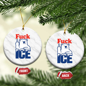 Fck Ice Ceramic Ornament Get The Fck Out Of Minneapolis Polar Bear TS10 1pc White Marble Print Your Wear