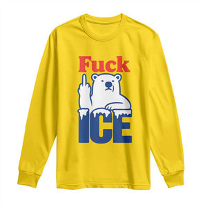 Fck Ice Long Sleeve Shirt Get The Fck Out Of Minneapolis Polar Bear TS10 Daisy Print Your Wear