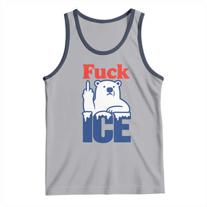 Fck Ice Tank Top Get The Fck Out Of Minneapolis Polar Bear TS10 Athletic Heather Navy Print Your Wear