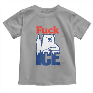Fck Ice Toddler T Shirt Get The Fck Out Of Minneapolis Polar Bear TS10 Sport Gray Print Your Wear