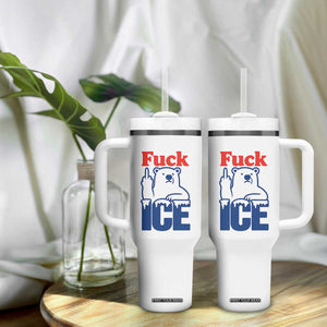 Fck Ice Tumbler With Handle Get The Fck Out Of Minneapolis Polar Bear TS10 Print Your Wear