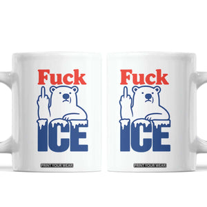 Fck Ice Coffee Mug Get The Fck Out Of Minneapolis Polar Bear TS10 White Print Your Wear