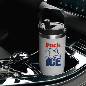 Fck Ice Flip Straw Tumbler Get The Fck Out Of Minneapolis Polar Bear TS10 Print Your Wear
