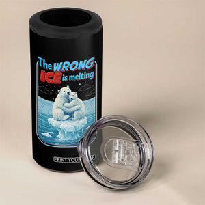 Fck Ice 4 in 1 Can Cooler Tumbler The Wrong Ice Is Melting Polar Bear Social Justice TS10 Print Your Wear