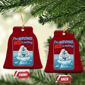 Fck Ice Ceramic Ornament The Wrong Ice Is Melting Polar Bear Social Justice TS10 Print Your Wear