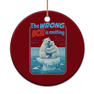 Fck Ice Ceramic Ornament The Wrong Ice Is Melting Polar Bear Social Justice TS10 1pc Red Print Your Wear