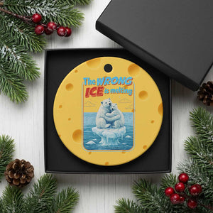 Fck Ice Ceramic Ornament The Wrong Ice Is Melting Polar Bear Social Justice TS10 1pc Yellow Cheese Print Your Wear