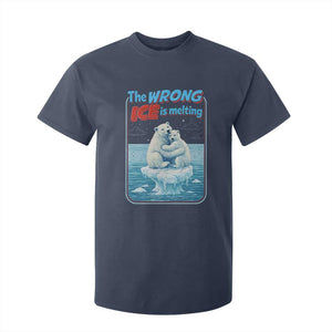 Fck Ice T Shirt For Kid The Wrong Ice Is Melting Polar Bear Social Justice TS10 Navy Print Your Wear