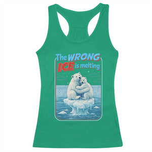 Fck Ice Racerback Tank Top The Wrong Ice Is Melting Polar Bear Social Justice TS10 Irish Green Print Your Wear