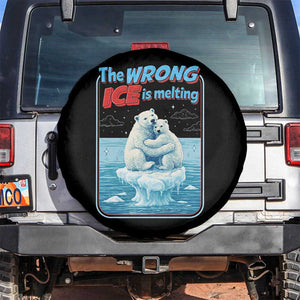 Fck Ice Spare Tire Cover The Wrong Ice Is Melting Polar Bear Social Justice TS10 No hole Black Print Your Wear