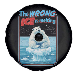 Fck Ice Spare Tire Cover The Wrong Ice Is Melting Polar Bear Social Justice TS10 Print Your Wear