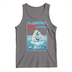 Fck Ice Tank Top The Wrong Ice Is Melting Polar Bear Social Justice TS10 Deep Heather Print Your Wear