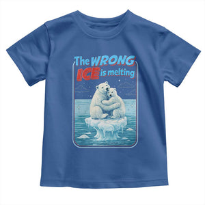 Fck Ice Toddler T Shirt The Wrong Ice Is Melting Polar Bear Social Justice TS10 Royal Blue Print Your Wear