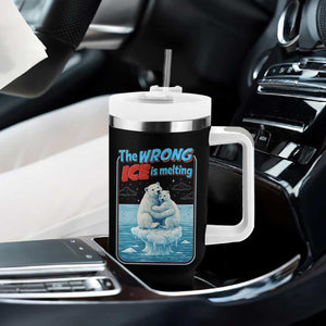 Fck Ice Tumbler With Handle The Wrong Ice Is Melting Polar Bear Social Justice TS10 Print Your Wear