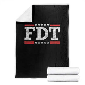 FDT Throw Blanket Resistance Resist Tyranny Support TS10 Black Print Your Wear