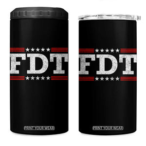 FDT 4 in 1 Can Cooler Tumbler Resistance Resist Tyranny Support TS10 One Size: 16 oz Black Print Your Wear
