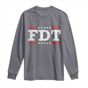 FDT Long Sleeve Shirt Resistance Resist Tyranny Support TS10 Charcoal Print Your Wear