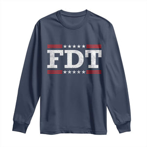FDT Long Sleeve Shirt Resistance Resist Tyranny Support TS10 Navy Print Your Wear