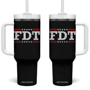 FDT Tumbler With Handle Resistance Resist Tyranny Support TS10 One Size: 40 oz Black Print Your Wear