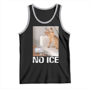 Funny Cat Meme No Ice Tank Top Subtle FDT Political Satire Satirical Humor TS10 Black Athletic Heather Print Your Wear