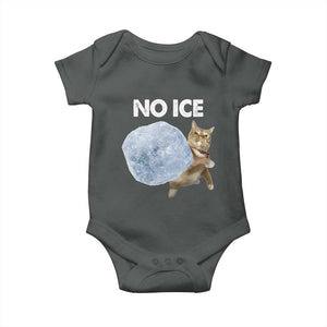 No Ice Baby Onesie Funny Cat Meme Subtle FDT Political Satire TS10 Dark Heather Print Your Wear