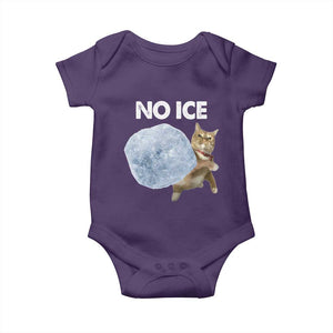 No Ice Baby Onesie Funny Cat Meme Subtle FDT Political Satire TS10 Purple Print Your Wear
