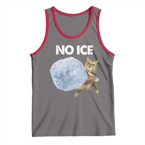 No Ice Tank Top Funny Cat Meme Subtle FDT Political Satire TS10 Deep Heather Red Print Your Wear