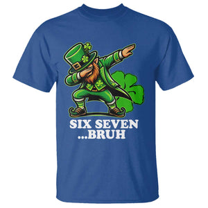 St Patricks Day Six Seven Bruh T Shirt Leprechaun 67 Meme Irish Ireland Lucky Shamrocks TS10 Royal Blue Print Your Wear