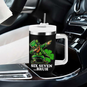 St Patricks Day Six Seven Bruh Tumbler With Handle Leprechaun 67 Meme Irish Ireland Lucky Shamrocks TS10 Print Your Wear