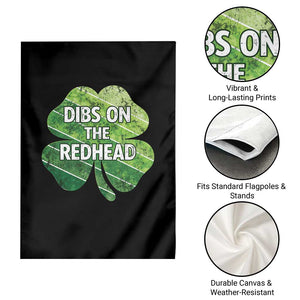 Funny Irish St Patricks Day Dibs On The Redhead Garden Flag Retro Vintage Lucky Shamrock TS10 Print Your Wear