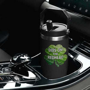 Funny Irish St Patricks Day Dibs On The Redhead Flip Straw Tumbler Retro Vintage Lucky Shamrock TS10 Print Your Wear