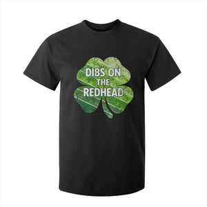 Funny Irish St Patricks Day Dibs On The Redhead T Shirt For Kid Retro Vintage Lucky Shamrock TS10 Black Print Your Wear