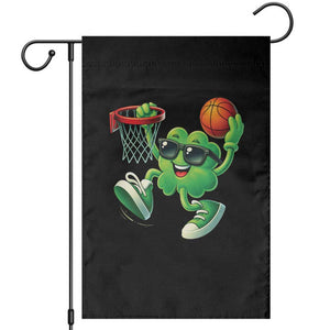 Basketball St Patricks Day Garden Flag Cute Irish Shamrock Playing Basketball Player Team Boys TS10 Black Print Your Wear